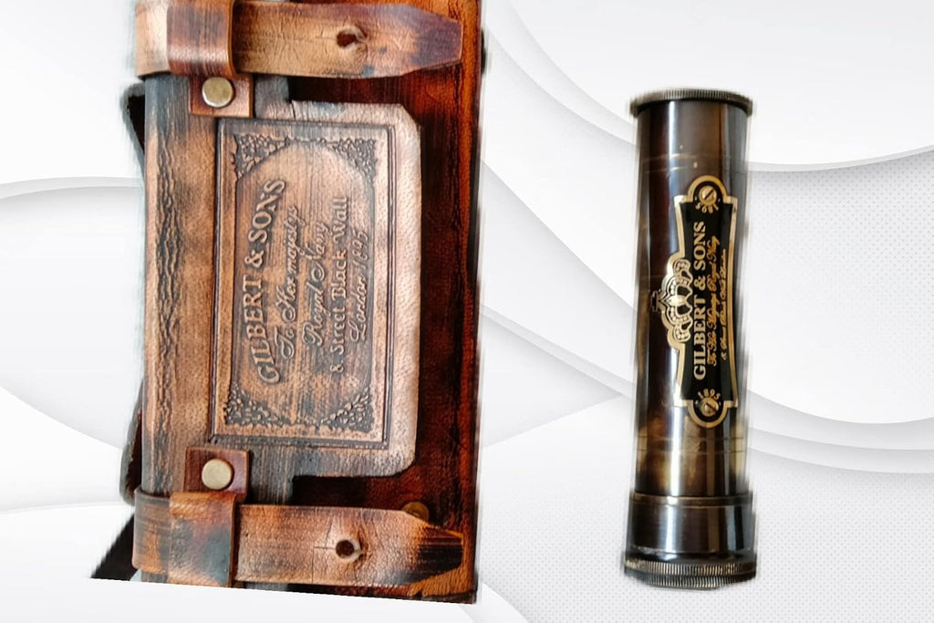 Handmade Brass Kaleidoscope Gift for Everyone with Box - Vintage Look - Antique Finish - Kaleidoscope for Friends