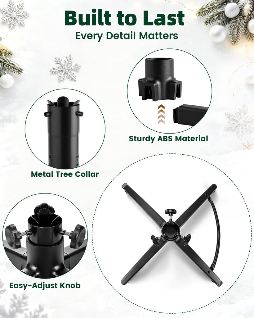 Rolling Christmas Tree Stand on Wheels for Up to 12 FT Artificial Trees