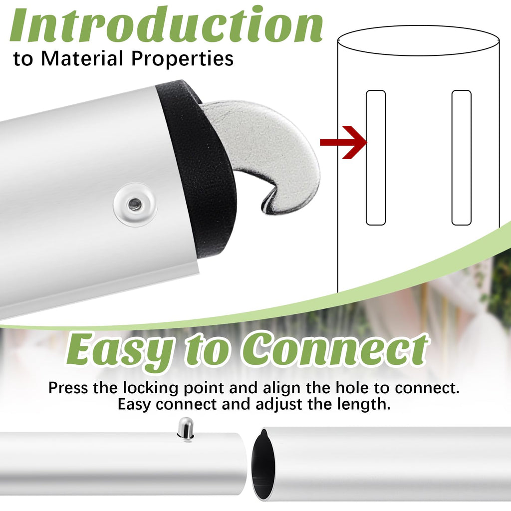 1 Pcs 4-10ft Adjustable Crossbar for Backdrop Stand