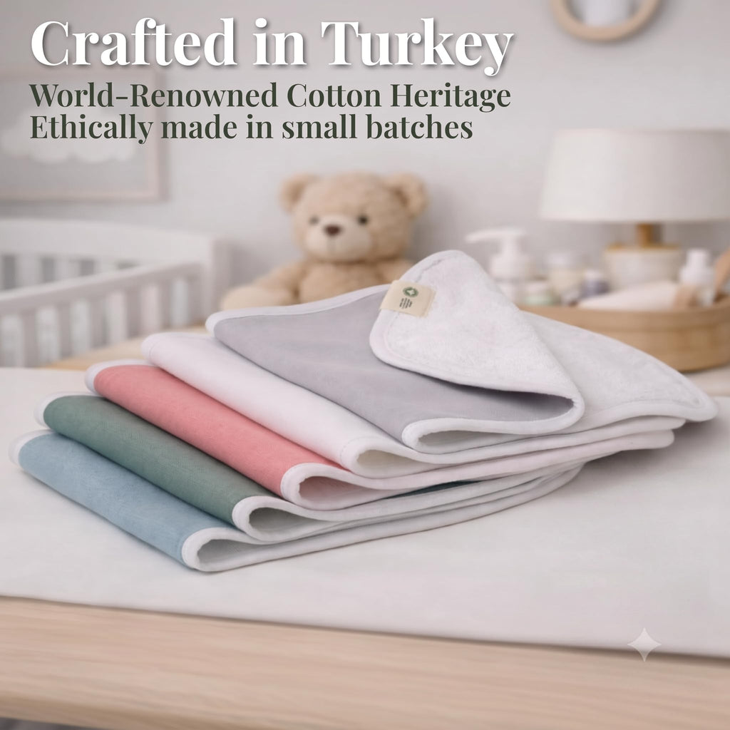 Burp Cloths 3 Pack - Turkish Cotton, Absorbent