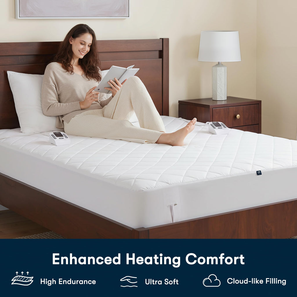 Multi-Zone Heated Mattress Pad Dual Zone Body & Foot Queen