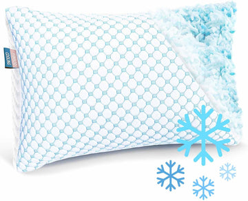 King Size Cooling Pillow for Sleeping 1 Pack, Luxury Shredded Memory Foam King Pillow, Adjustable Cold Gel Pillows