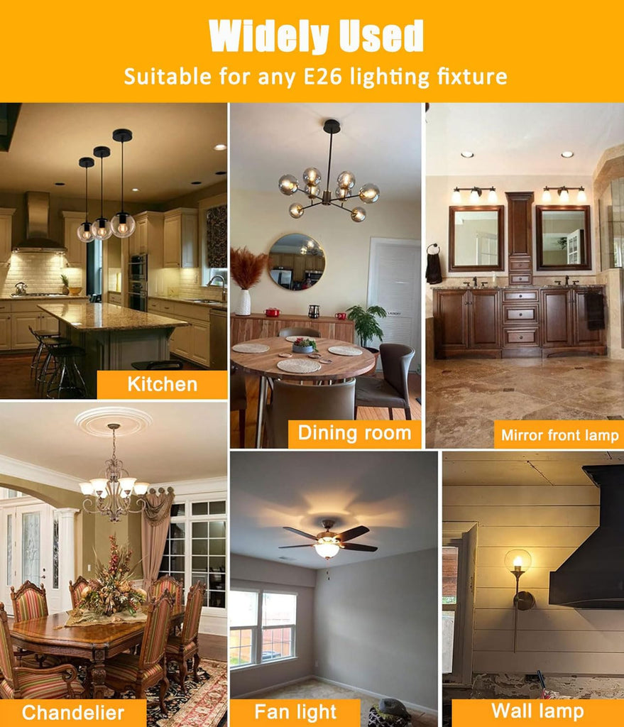 3 Pack Vintage E26 LED Bulb 1.5W, T28 Amber Night Light Bulbs