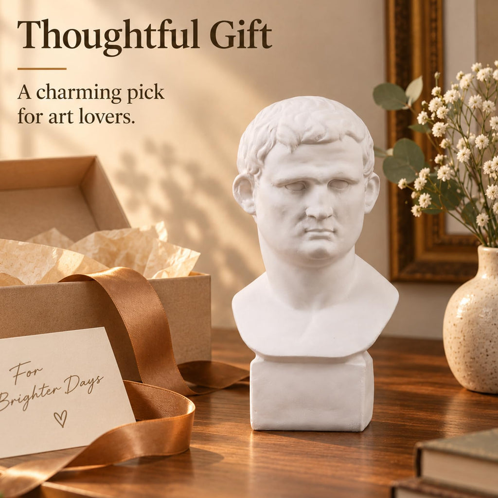 5.7" Agrippa Bust Statue, Ancient Greek Mythology Character Statue