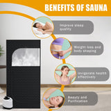 Nirvix Sauna Box, Portable Steam Sauna for Home with 1000W 3L Steamer, 9-Level Temperature Control & Remote