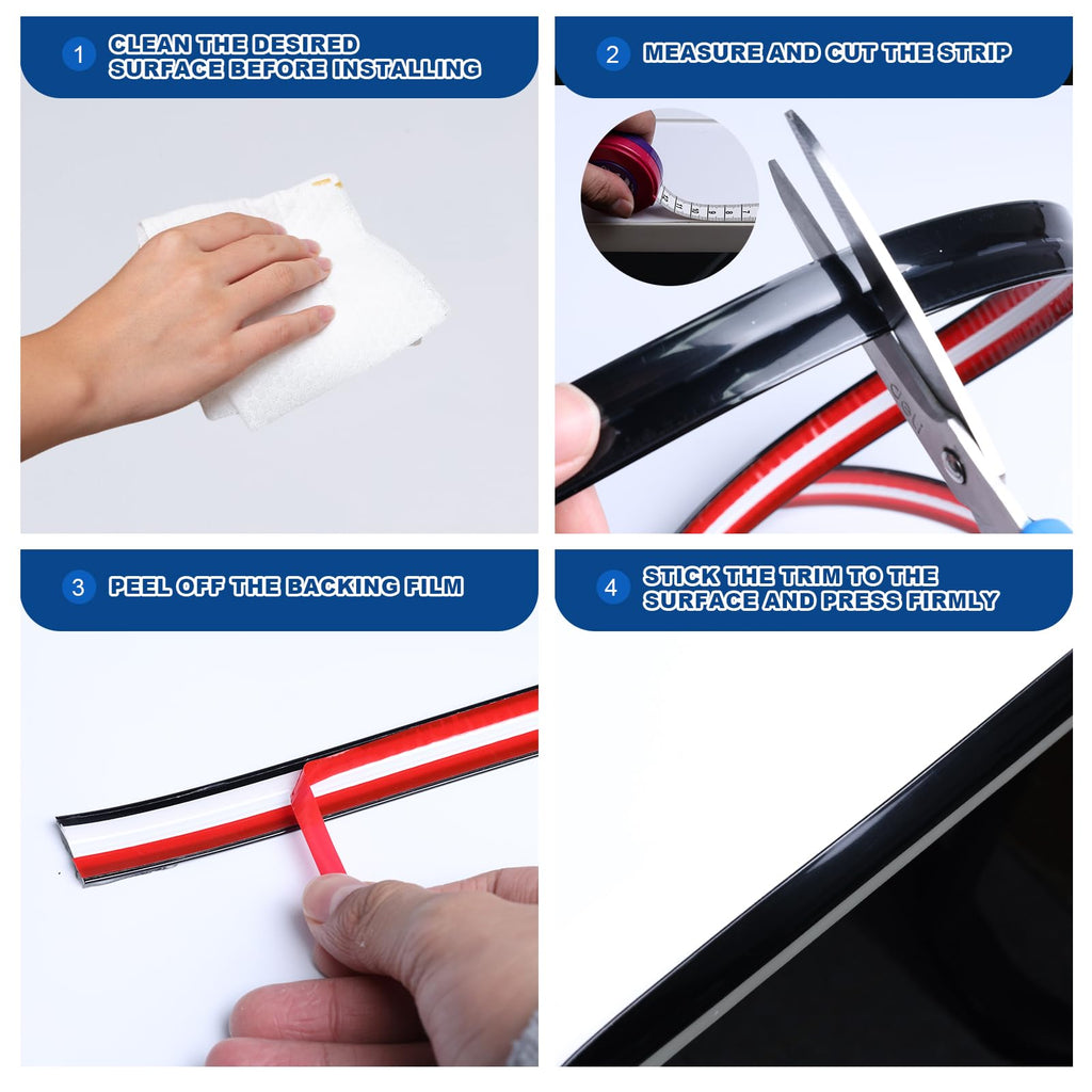 2.4 In x 42.7 FT Wall Corner Protector Moulding Trim Peel and Stick