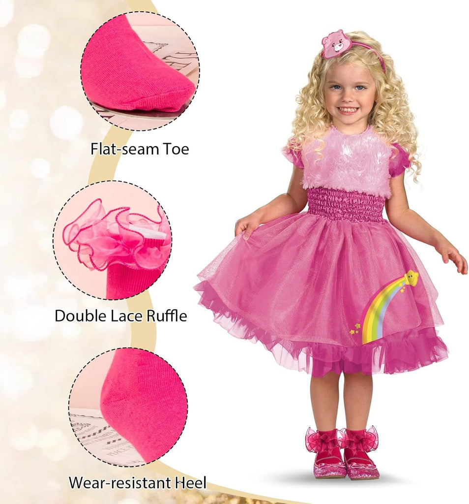 Double Lace Turn Cuff Frilly Church Dress Socks