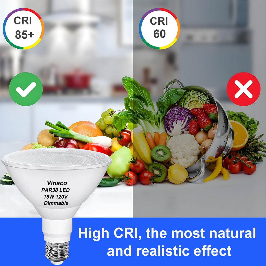 Waterproof PAR38 LED Flood Light Bulb Dimmable 15W 120V 5000K