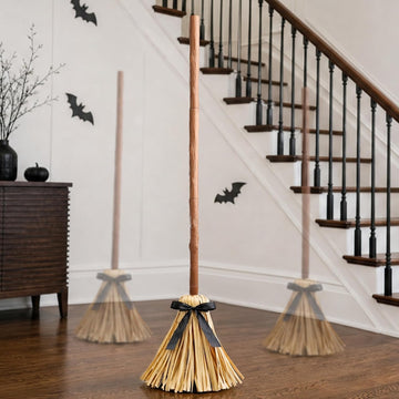 Halloween Decoration Indoor 49" Animated Floating Witch Broom