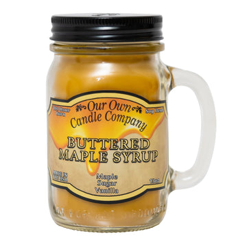 Buttered Maple Syrup Scented 13 Ounce Mason Jar Candle
