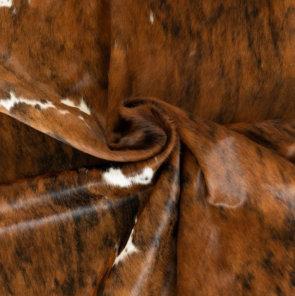100% Genuine Brazilian Cowhide Rug - Tricolor - Luxury Cowskin Leather Area Rug Décor 7 x 6 feet