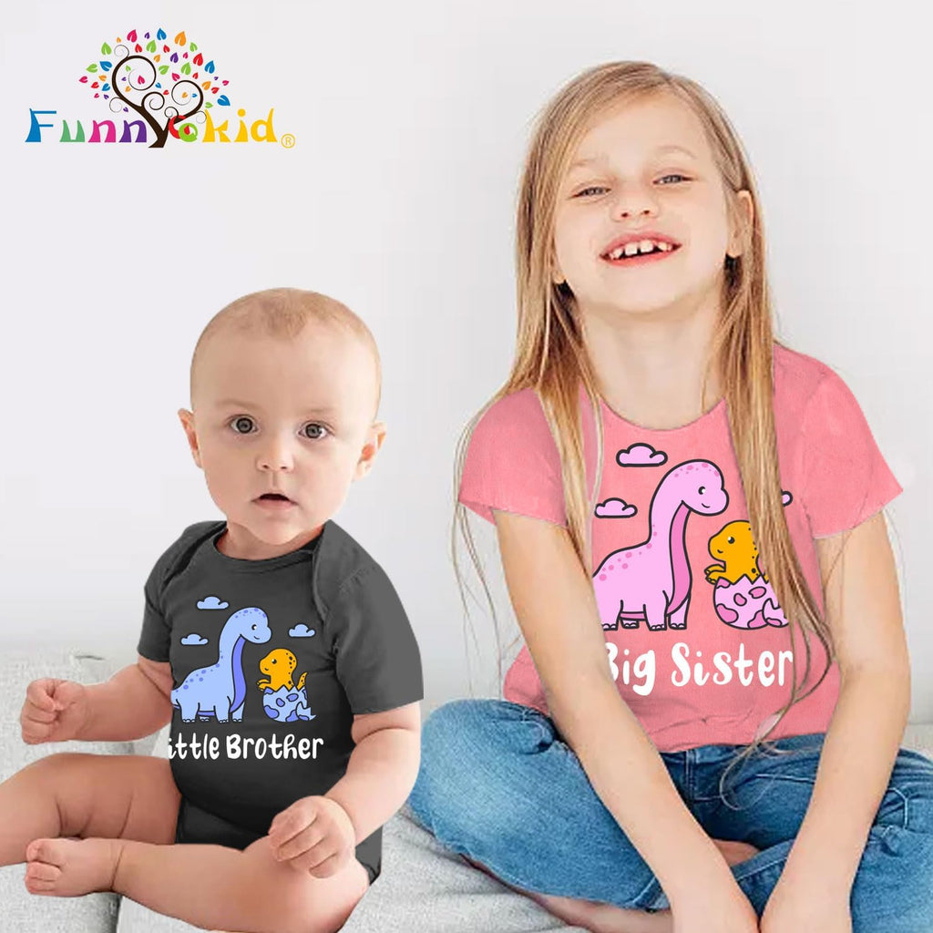 Sibling Matching Outfits Big Brother Sister Toddler T-Shirt Suit