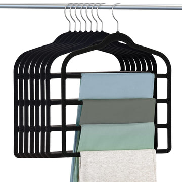 Velvet Hangers Space Saving Non Slip Pant Velvet Hangers Multi Layer Hanger