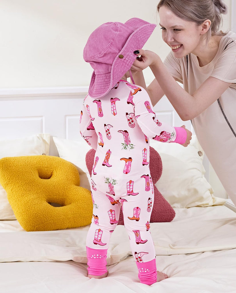 Viscose derived from bamboo Baby Pajamas Convertible Footie Sleepers for Baby Girl Way Zipper Onesies