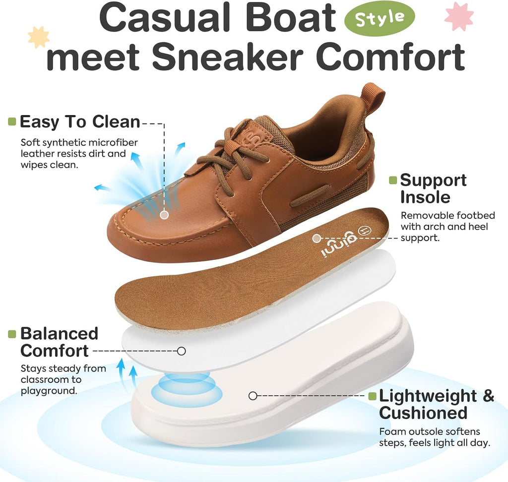 Boys Dress Shoes Slip On Loafers Kids Boat Shoes