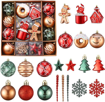 Christmas Ornaments Set for Indoor Outdoor Vintage Xmas Decor