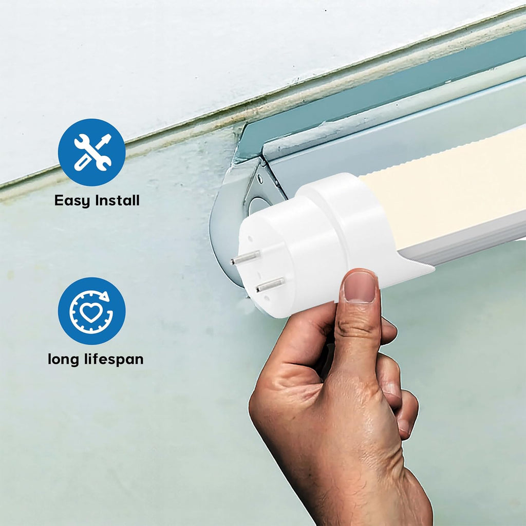 4 PACK 4FT T8 LED Tube Light, hybrid type a+b 12W/15W/18W/22W, 3000K |3500K|4000K|5000K|6500K, Single and Double End