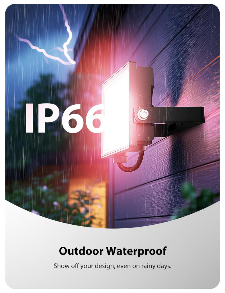 LED Flood Light DIY Color Changing Uplights with Remote, 6 Pack