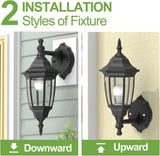 Outdoor Porch Light，Exterior Waterproof Wall Light Fixtures, Special Handling Anti-Corrosion Plastic Material
