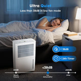 2500 Sq.Ft Dehumidifiers with Drain Hose for Home