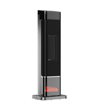 Space Heaters for Large Room, 22" Portable Heater with 120° Oscillation&Child Lock, 24H Timer, 3 Color 3D Flame