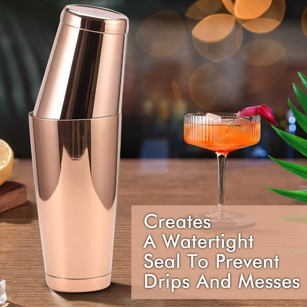 Stainless Steel Boston Shaker - 2-piece 18oz & 28oz Professional Bartender Cocktail Shaker Bartender Shaker Kit - Set of 2