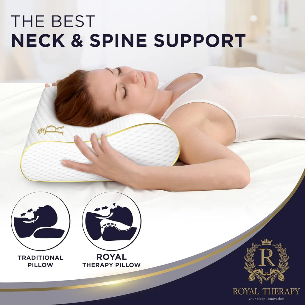 Memory Foam Pillow, King Cervical Pillow for Neck Pain, Contour Pillow, Neck and Shoulder Pain, Side Sleeper, Back
