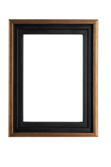 Illusions Floater Frame For 3/4" Deep Canvases - 20x20 Antique Gold/Black - For Galleries & Home Decor - Wood