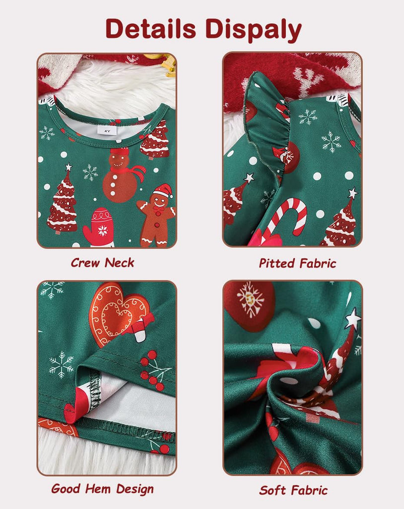 Christmas Dresses 6 Fall Dress Girls Toddler 6t Gingerbread Green