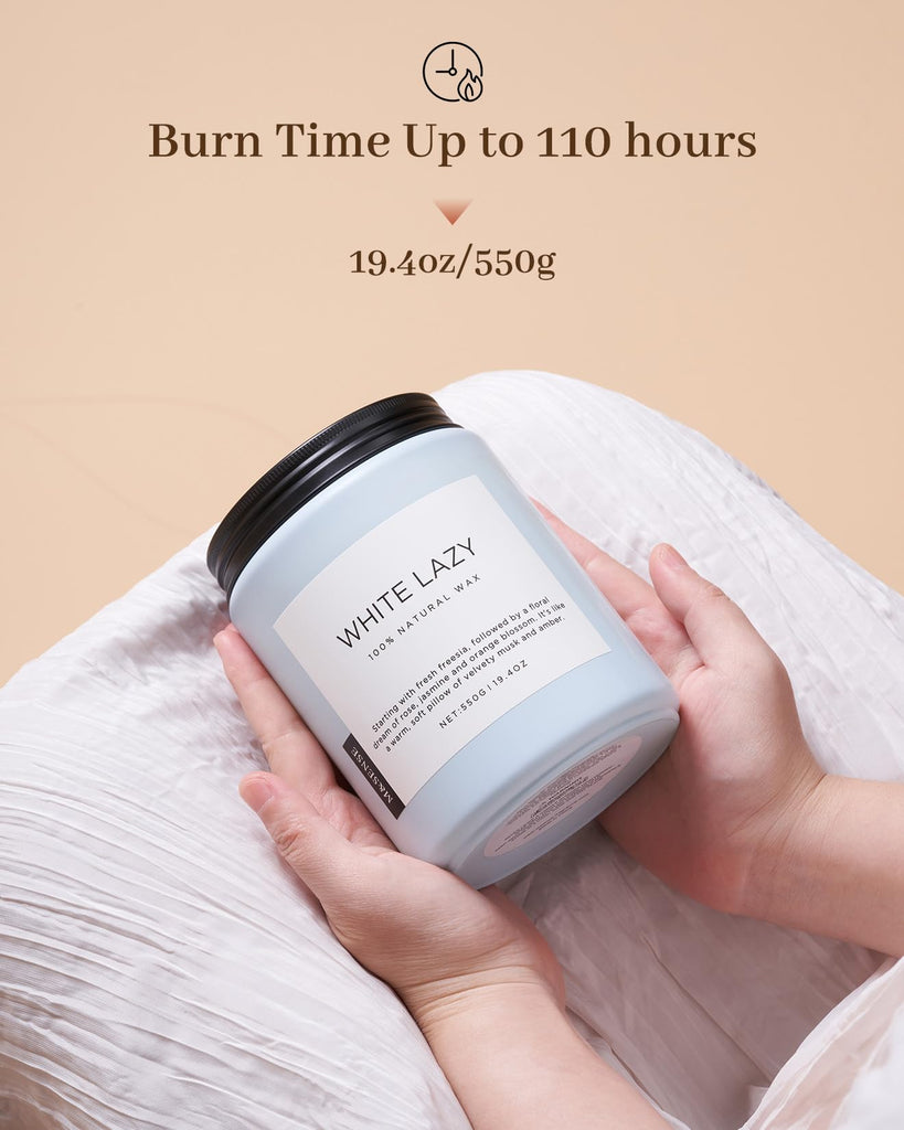 Clean Cotton Scented Candles - 19.4oz Natural Soy Wax