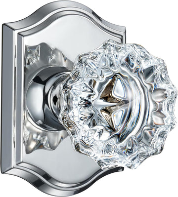 Glass Door Knobs, Passage Polished Chrome Door Knob, 1 Pack