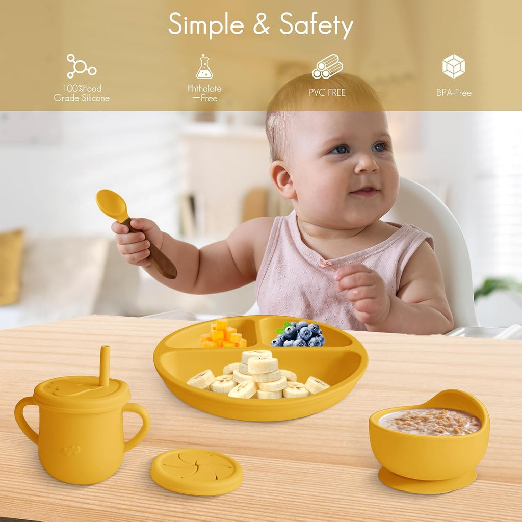 Feeding Set 12PCS,Baby Led Weaning Set(Honey)