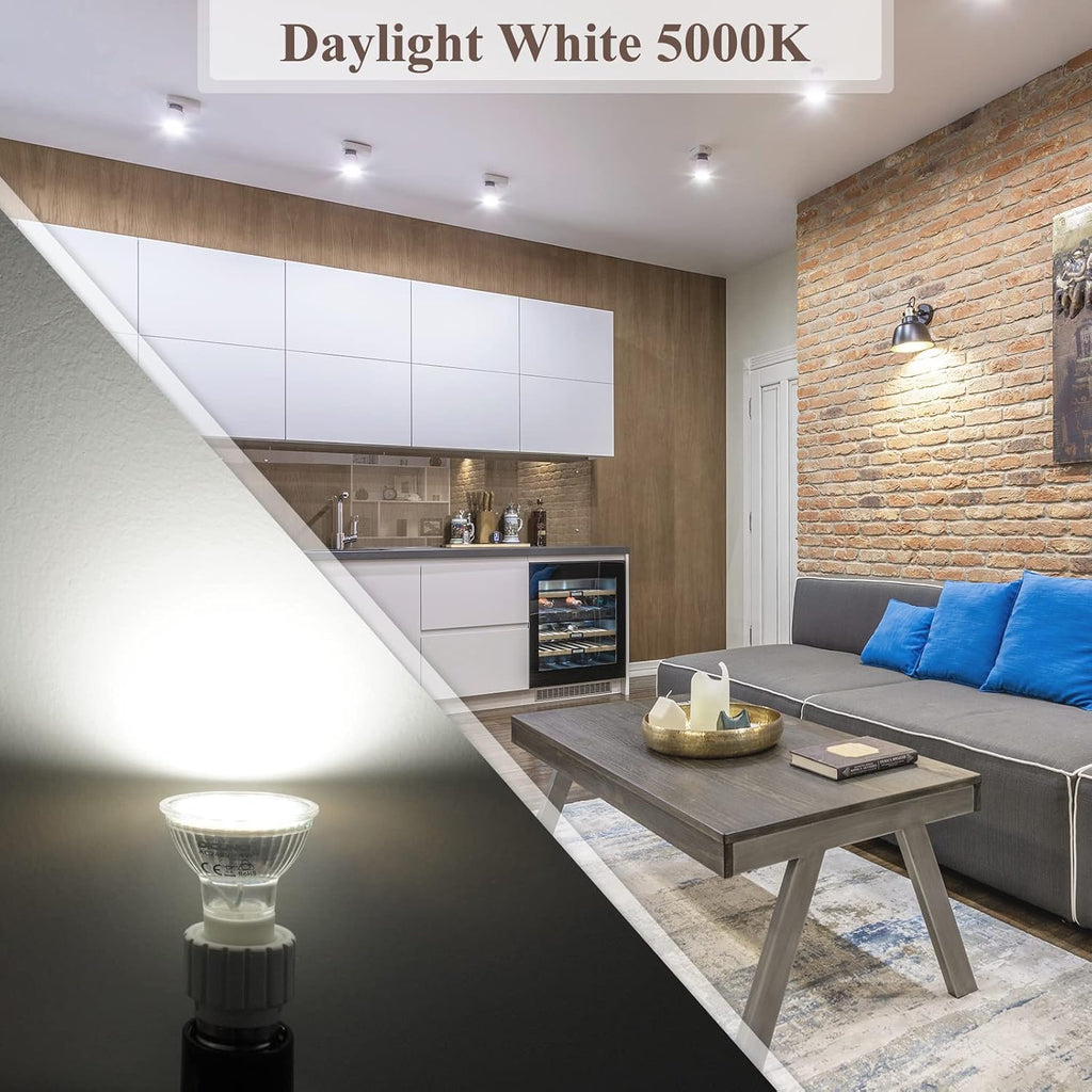 GU10 LED Bulbs 60W Equivalent, Daylight White 5000K, 700LM, 6-Pack