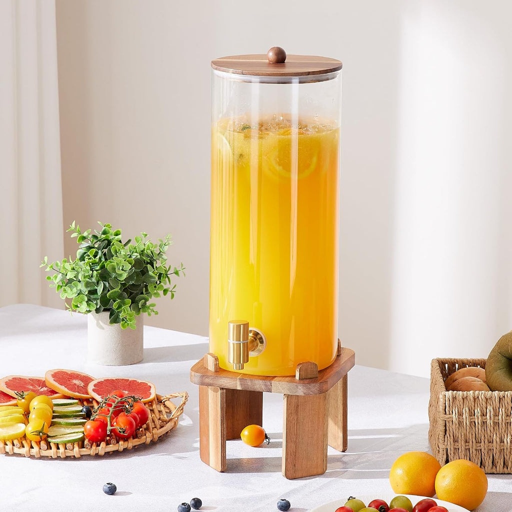 2 Gallon Large Drink Dispenser for Parties,Beverage Dispenser with Stand
