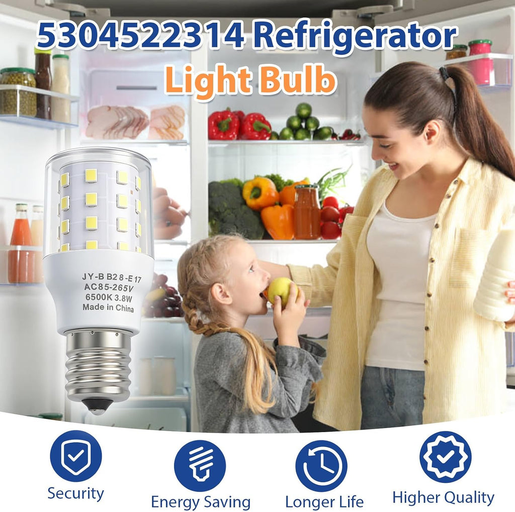 3.8W E17 Refrigerator LED Light Bulb Compatible with Frigidaire