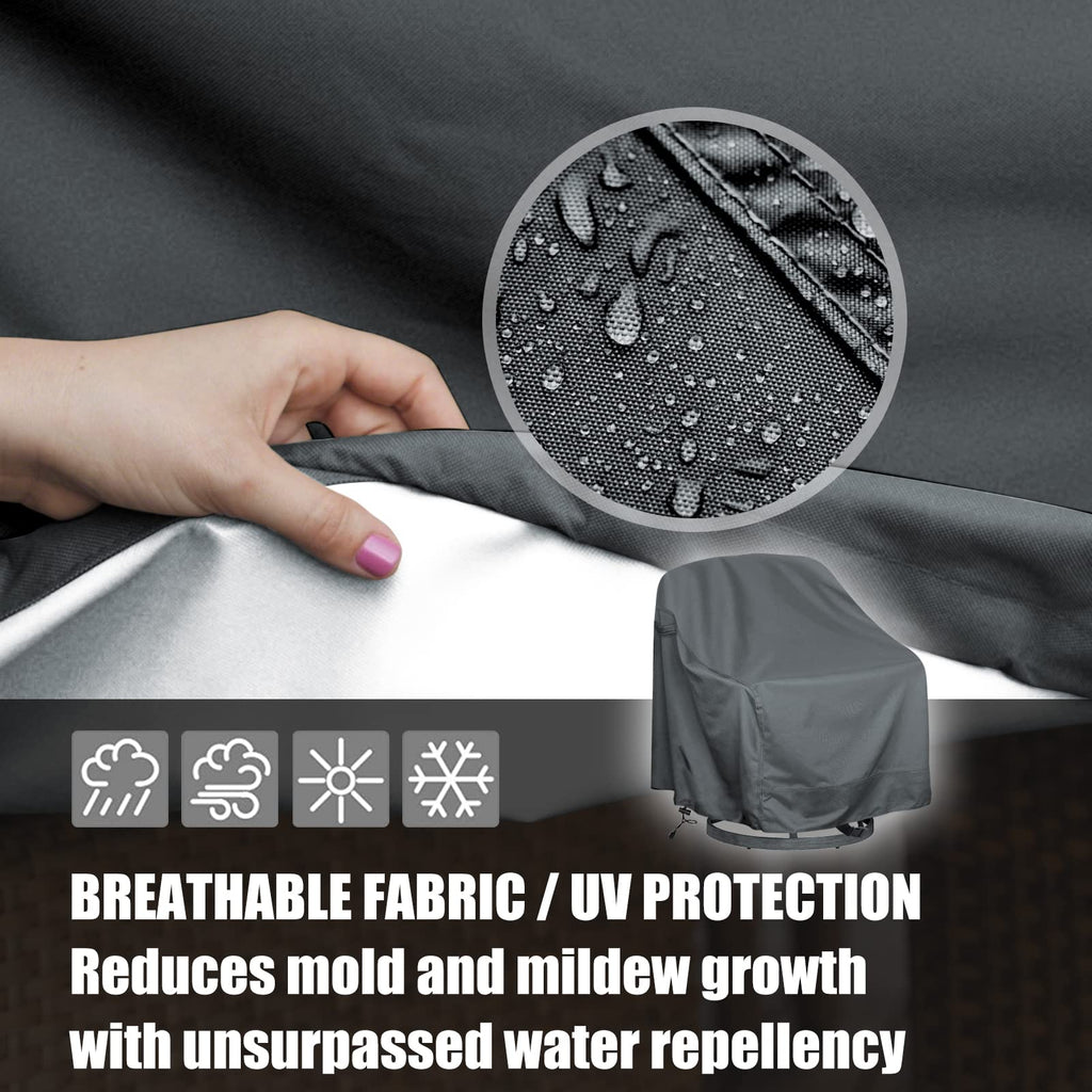 Outdoor Swivel Lounge Chair Cover, Waterproof Patio Furniture Cover