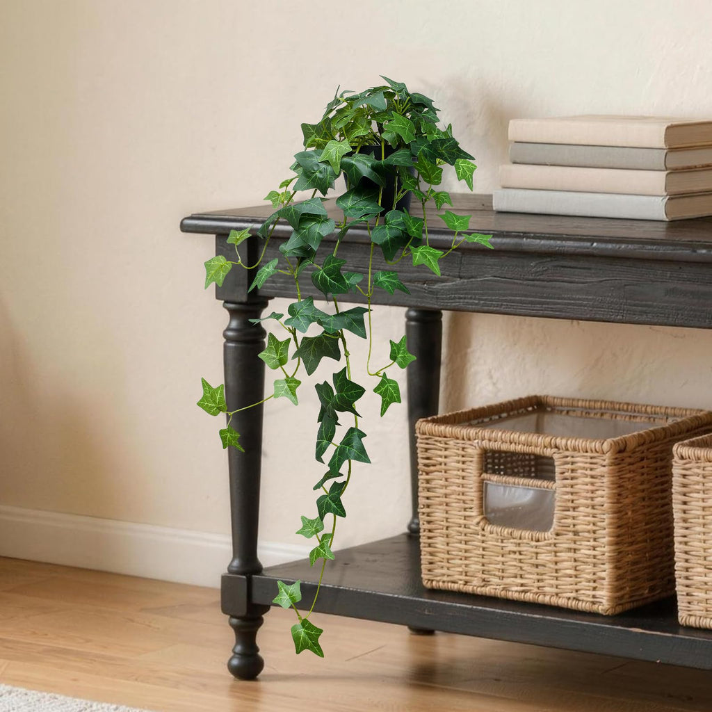 Fake English Ivy Artificial Plants with Pots - Realistic Artificial Silk Ivy Vines, Faux Plants Indoor Home Decor