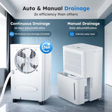 2500 Sq.Ft Dehumidifiers with Drain Hose for Home