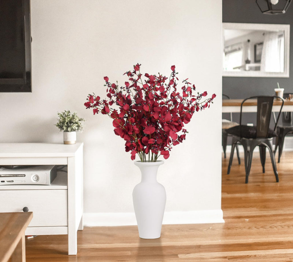 Orchids Artificial Flowers, 10 PCS (Each 37'') Faux Orchid Artificial Orchids Long Stem Orchids Fake for Indoor