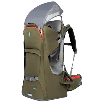 Toddler Hiking Carrier, Baby Backpack with Sun Canopy & Storage