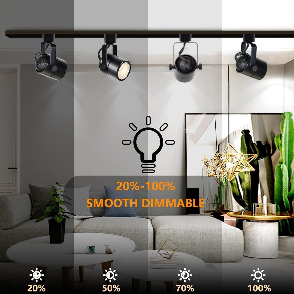 Plug in GU10 H Type LED Track Lighting Kits Dimmable Mobile Cart