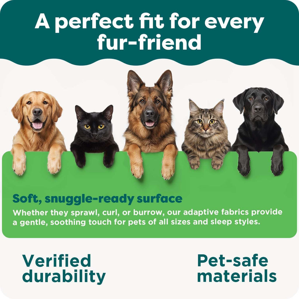 Round Calming Donut Dog Bed for Dogs, Refillable w/ Removable Washable Cover, For Dogs Up to 75 lbs