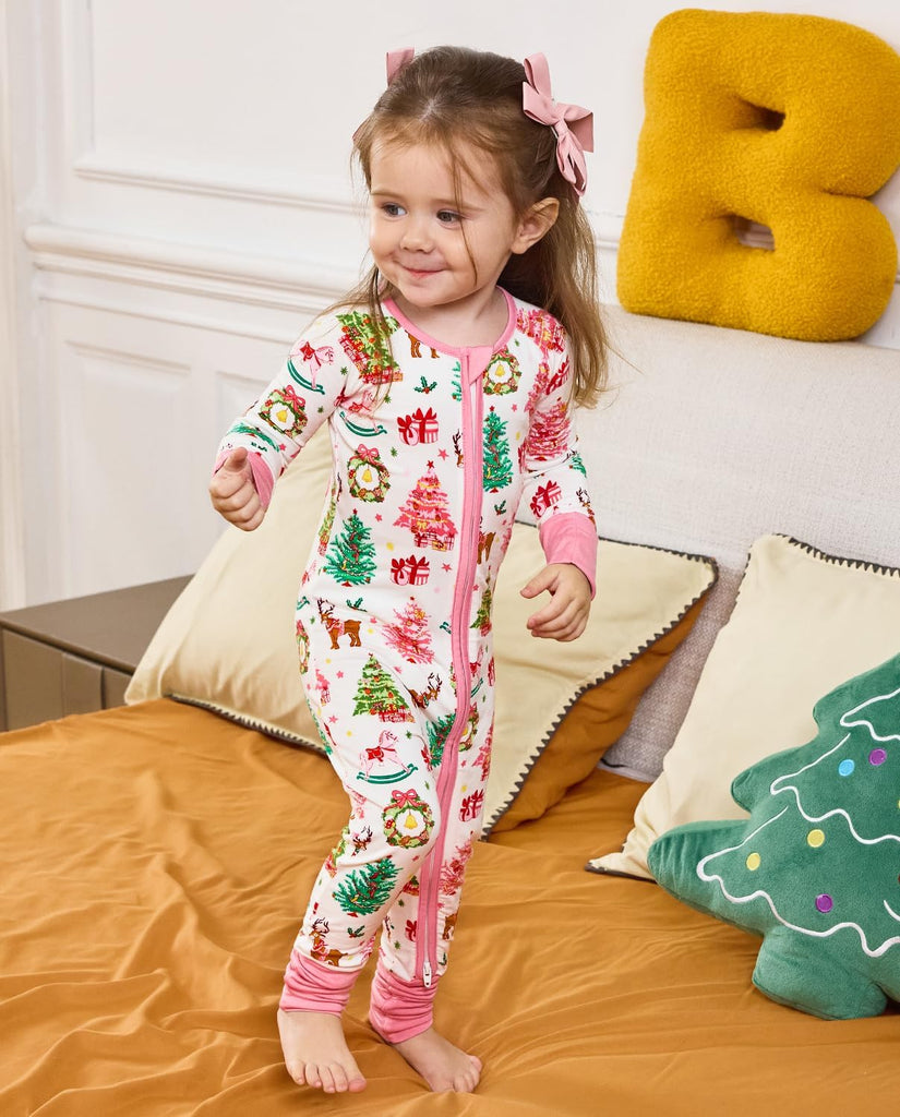 Viscose derived from bamboo Baby Footie Pajamas Convertible Newborn Sleeper for Baby Girl Zipper Onesie 12