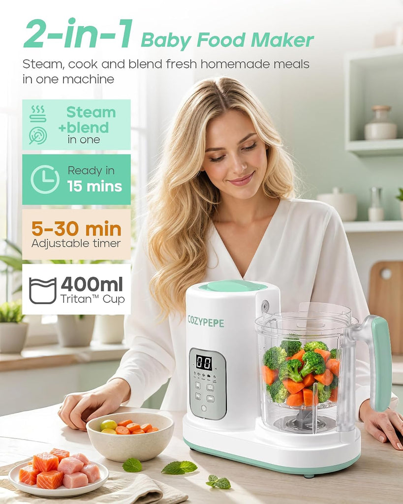 Food Maker, Steam & Grind in One, BPA-Free, 13.5oz, 6+ Months