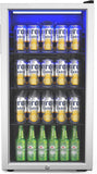 3.3 Cu.Ft Beverage Refrigerator Cooler with Glass Door & Safety Lock