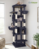 Heavy Duty Cat Tree, 74in Sturdy Cat Tower for Large Cats Adult, Big Cat Tree with 7 Sisal Scratching Posts