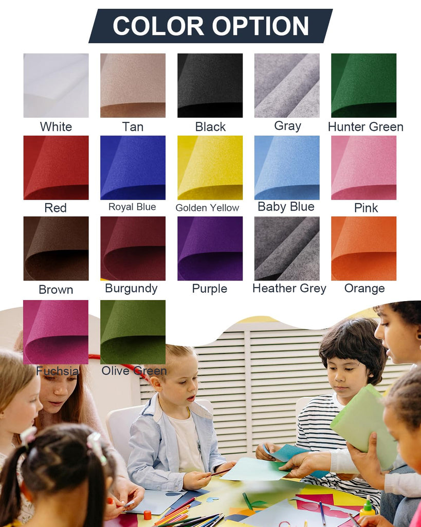 Fuchsia Felt Fabric 72" x 36", Large Stiff Craft Felt Sheet by The Yard
