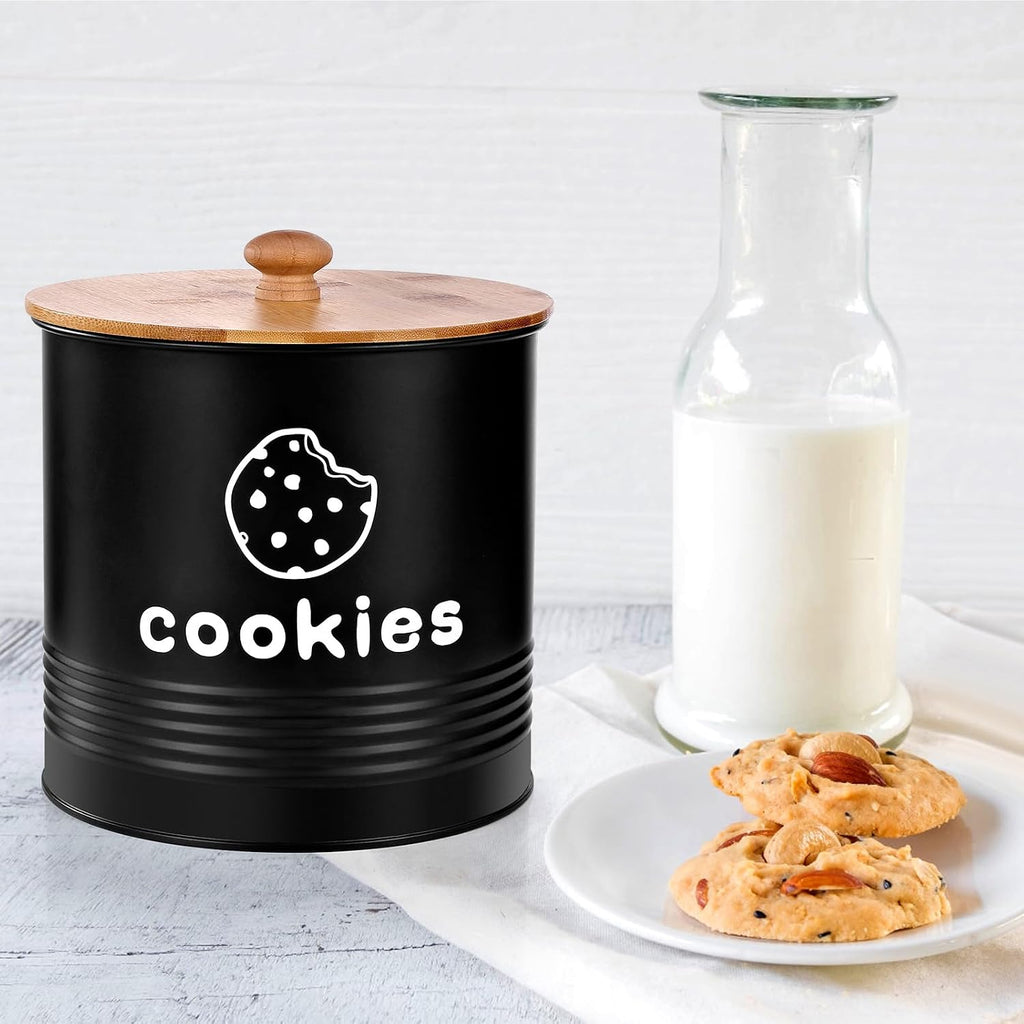Cookie Jars with Lids Airtight, Large Cookie Tins, 1.5 Gallons Cookie Jar Counter Decorative, Farmhouse, Christmas