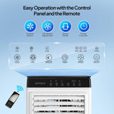 2300CFM Portable Air Cooler, 7.9Gal/30L Evaporative Swamp Cooler, 3-IN-1 Cooling Fan with Remote Control