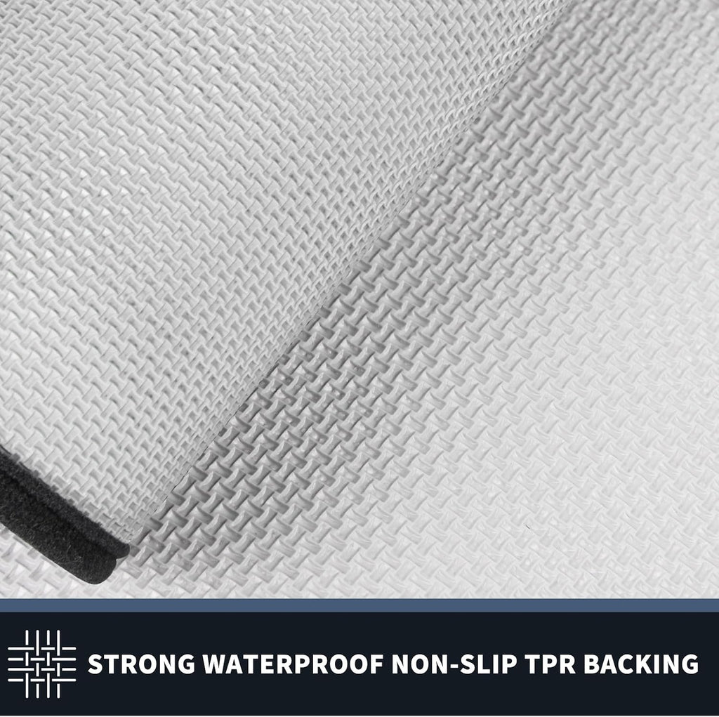Dirt Trapping Indoor Door Mat, 24" x 36", Bluish Grey & Charcoal | Machine Washable, Non-Slip, Waterproof TPR